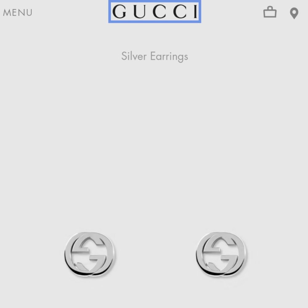 AUTHENTIC Gucci Interlock Earrings